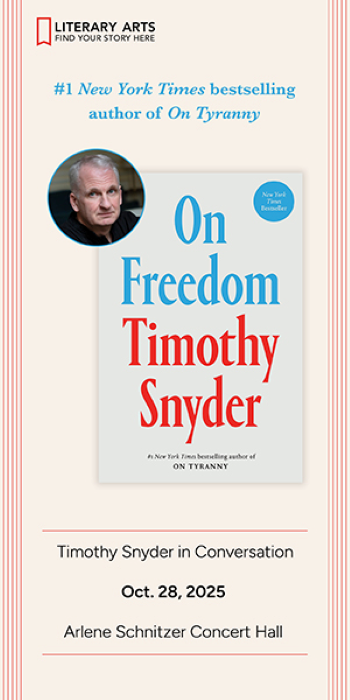 Literary Arts Timothy Snyder Arlene Schnitzer Concert Hall Portland Oregon